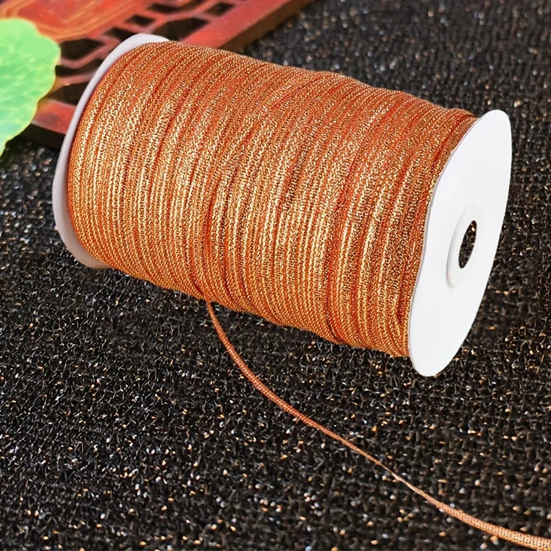 Shiny Ribbon - Suitable for handcrafting, sewing and gift wrapping Qme Orange Red 18.29 Meter