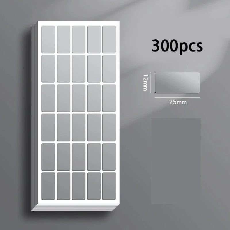 160/300/600 Reusable Waterproof PET Labels - Smooth Writing Surface, for Folders, Home Storage, Multi-functional Labels. Qme Trumpet-300pcs