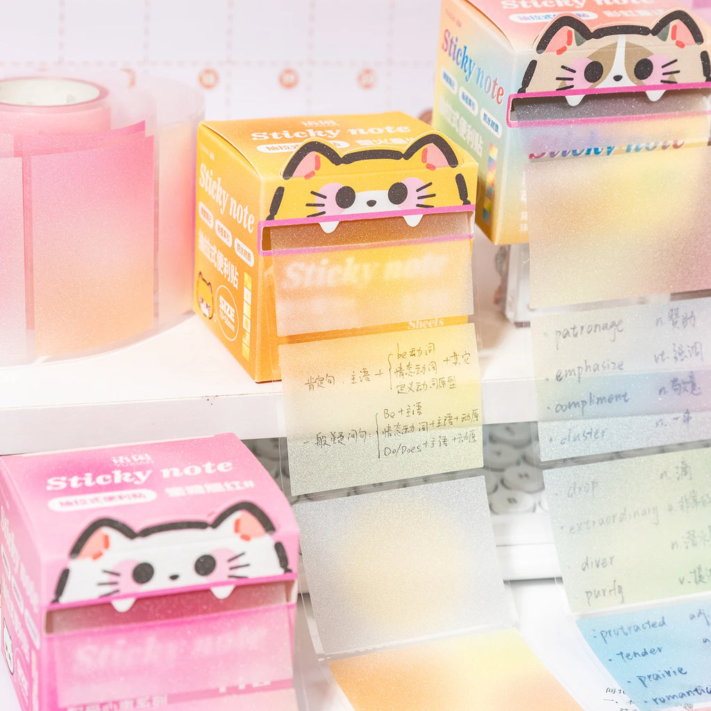 110 Pcs/Box Pull-out Memo Pad Creative Sticky Note Adhesive Labels Sticker DIY Scrapbooking Stickers Student Tearable Notepad Qme
