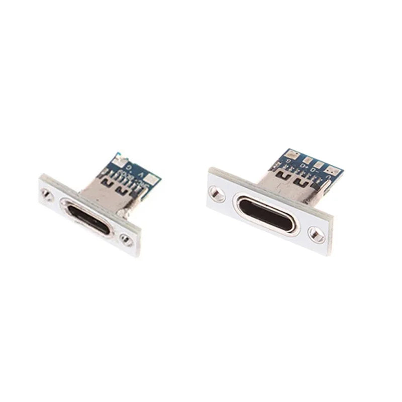 USB 3 1 C Socket Fixing Plate Type-c Jack 2Pin 4Pin Female Connector Qme