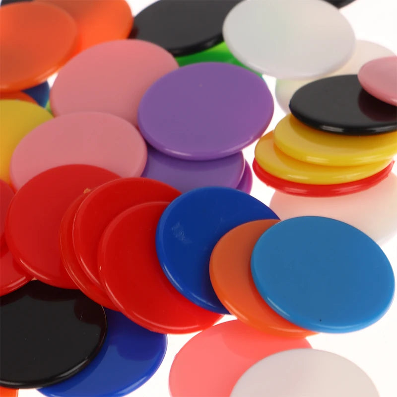 Math Learning Montessori Toy 100 X Plastic Poker Chips Bingo Chip Qme