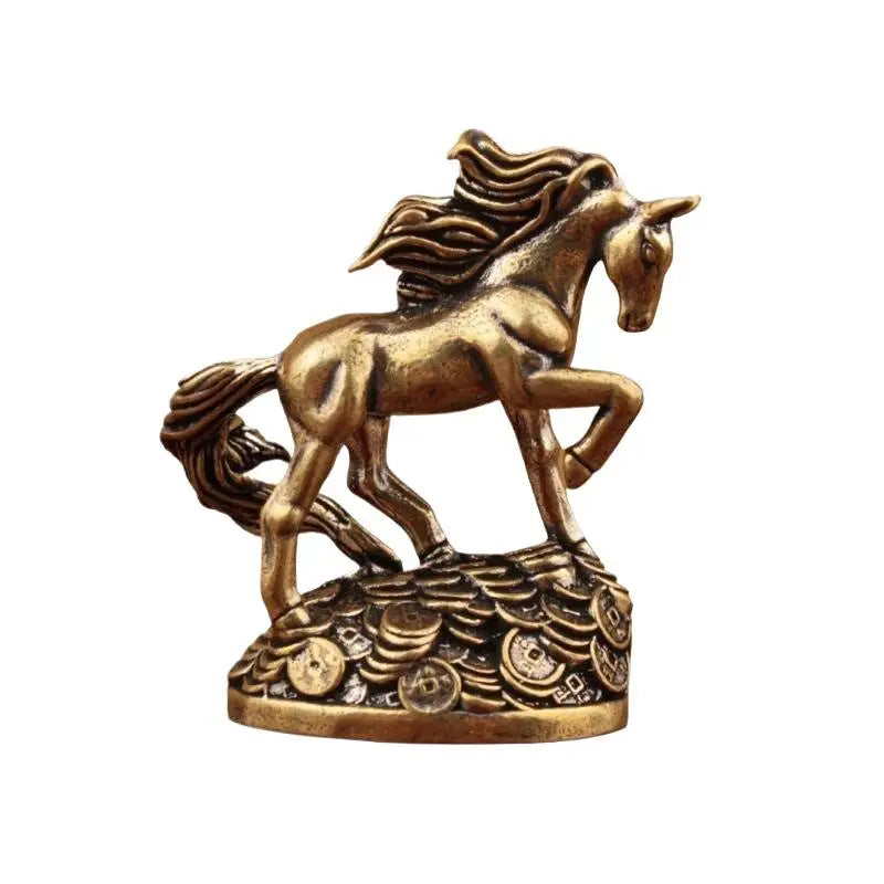 Brass Solid Desktop Decoration Handicrafts Antique Zodiac Animal Qme