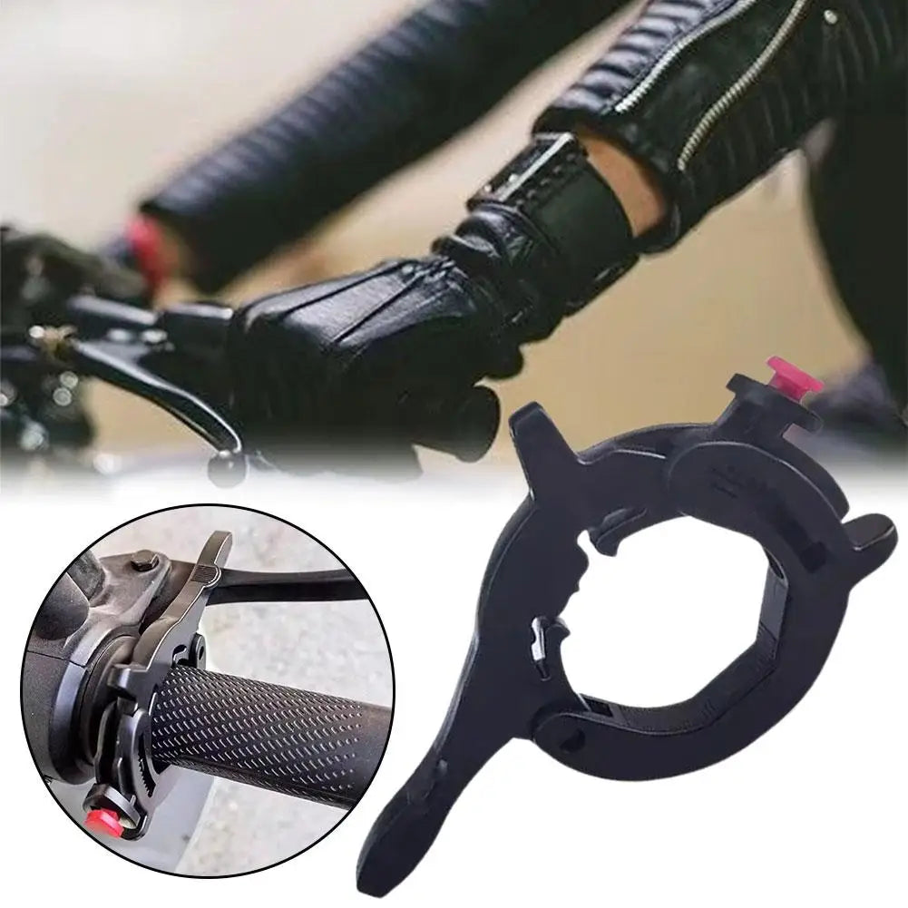 1PCS Motorcycle Cruise Control for High Grade Aluminum Lock Assist Retainer Universal Safe Flexible Wrist Grip Handle Bar Qme