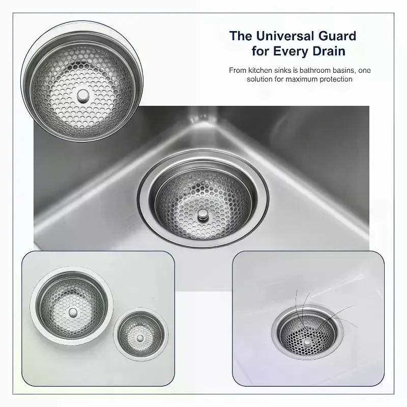 Stainless Steel Sink Drain Strainers With Durable Fine Mesh Perfect For Catching Food Scraps Preventing Clogging Kitchen Tool Qme