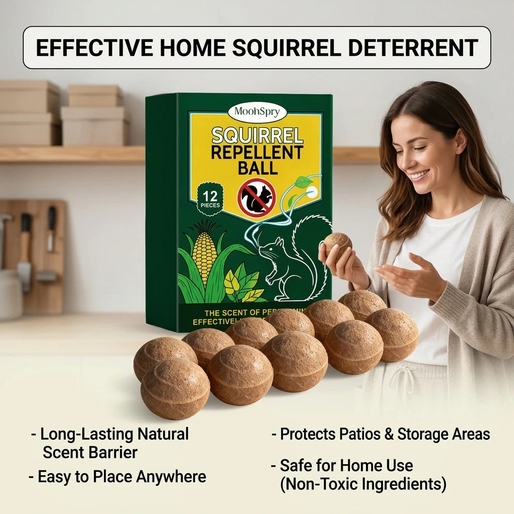 Squirrel Repellent Balls Drive Away Squirrels Reduce Disturbance Persistent Odor Emission Natural Peppermint Wildlife Repellents Qme