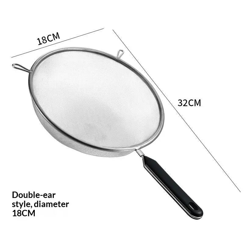 Rgonomic Kitchen Strainer Christmas Recipes Non-slip Handle Hook Qme H