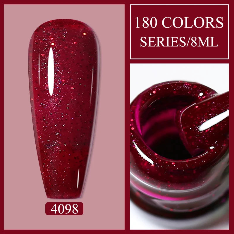 Arte Clavo Glitter UV Gel Nail Polish Sequin Series Colorful Soak Off Qme