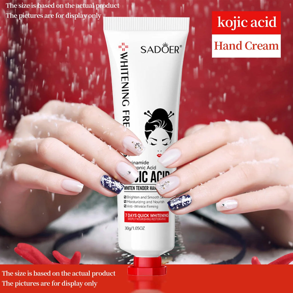 Kojic Acid Whitening Moisturizing Hand Cream Suitable Carrying Around Qme