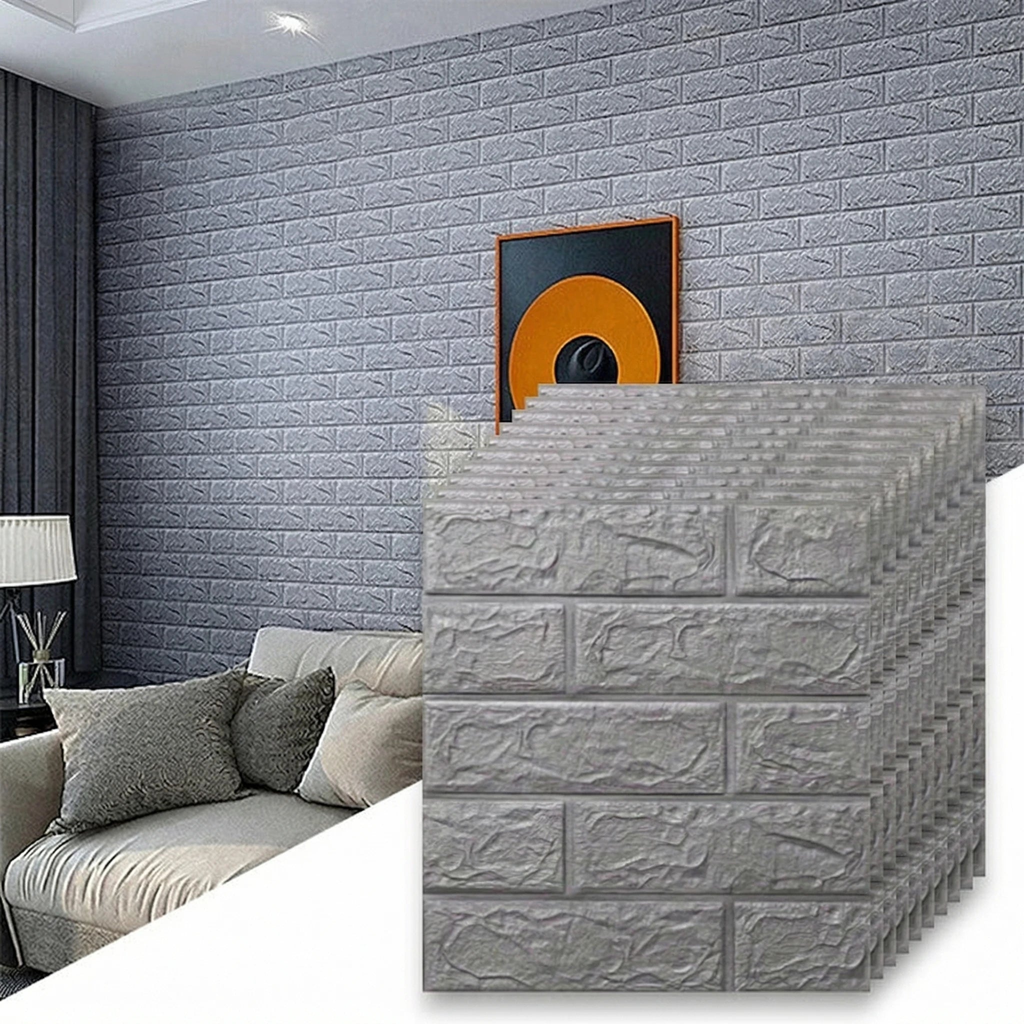 Stain Resistant Foam Brick Wallpaper 38 5x35cm Self Adhesive Wall Qme