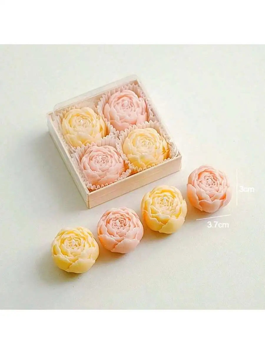 Hand Made Rose Fragrance Scented Candles Bouquet Home Decoration Qme YELLOW