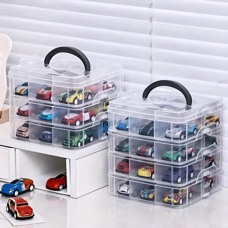 Jewelry Earrings Portable Storage Box Transparent Minimalist Toy Qme