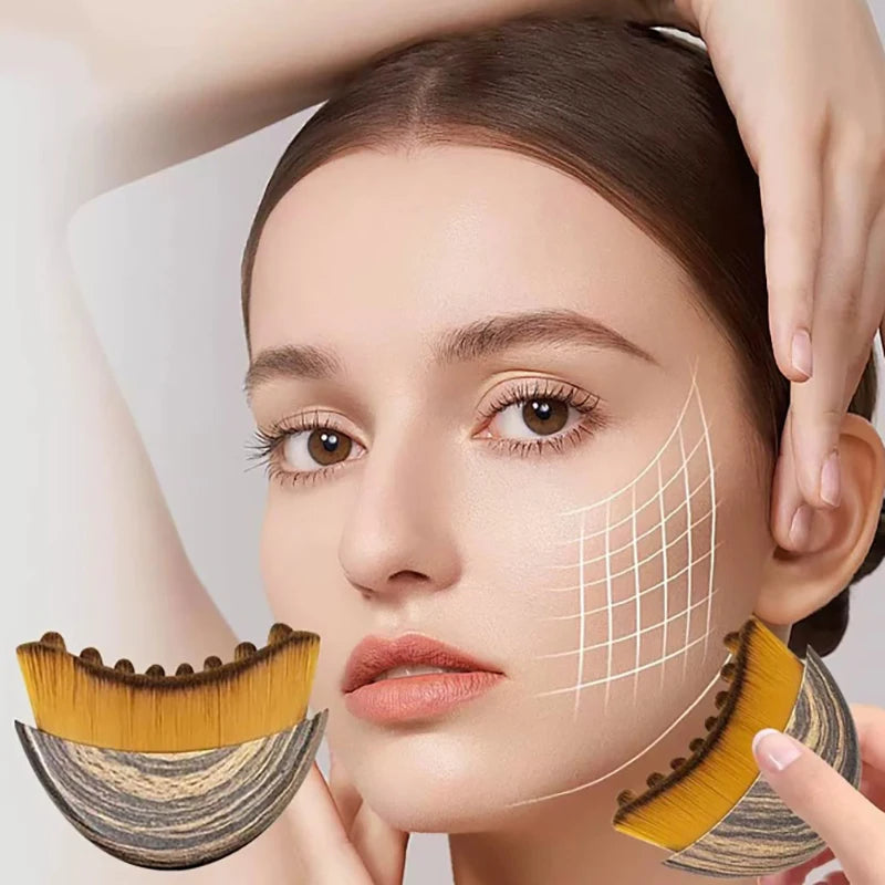 Sized Facial Lymphatic Drainage Brush Dry Brushing Tool Skin Qme