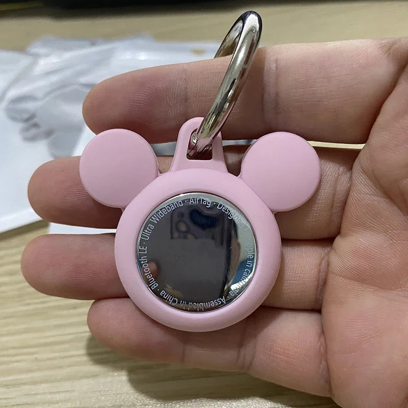 For Apple Airtag Liquid Silicone Case Soft Anti-scratch Protective Sleeve For Airtag Anti-lost Protection Cover AirTag Keychain Qme