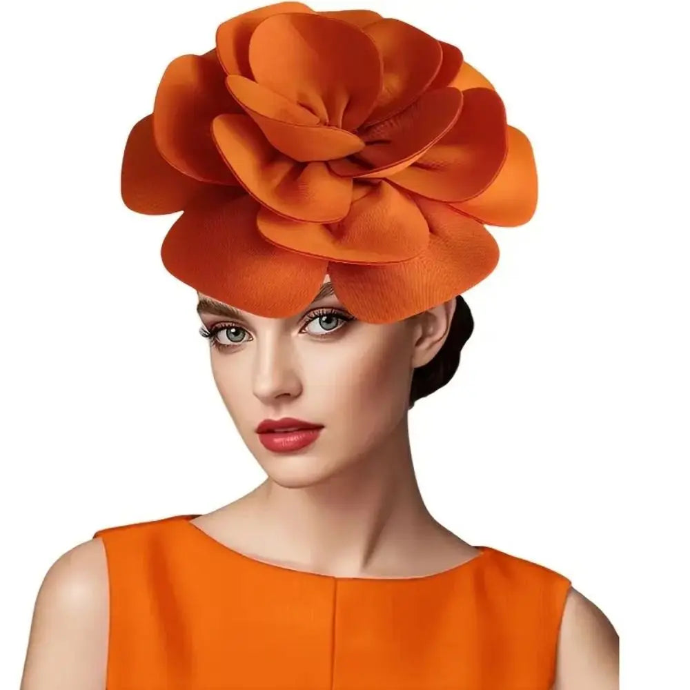 Exquisite Large Rose Flower Headband Sweet Elegant Oversized Qme