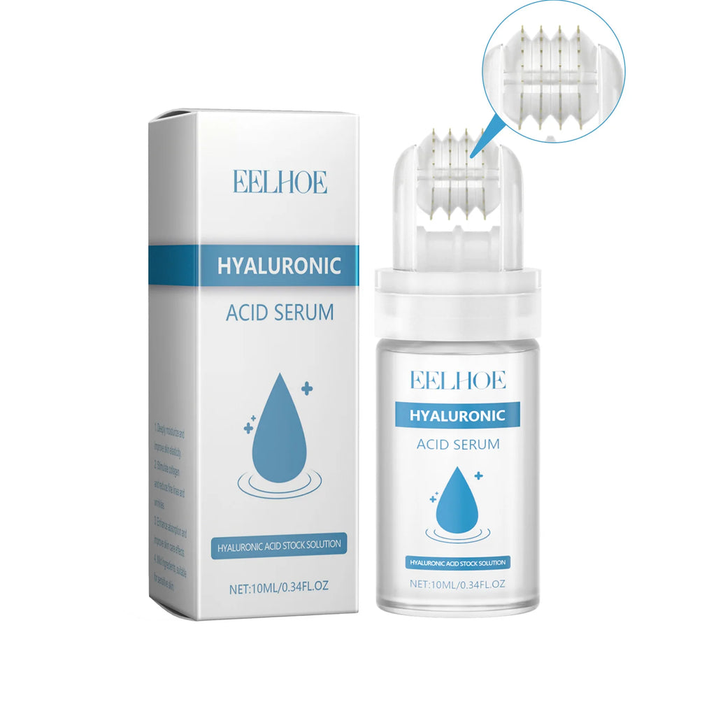 Hyaluronic Acid Serum Micro Roller 0.25mm Micro Needle Essence Hydrating Brightening Smooth Pore Refining Beauty Facial Skin Car Qme