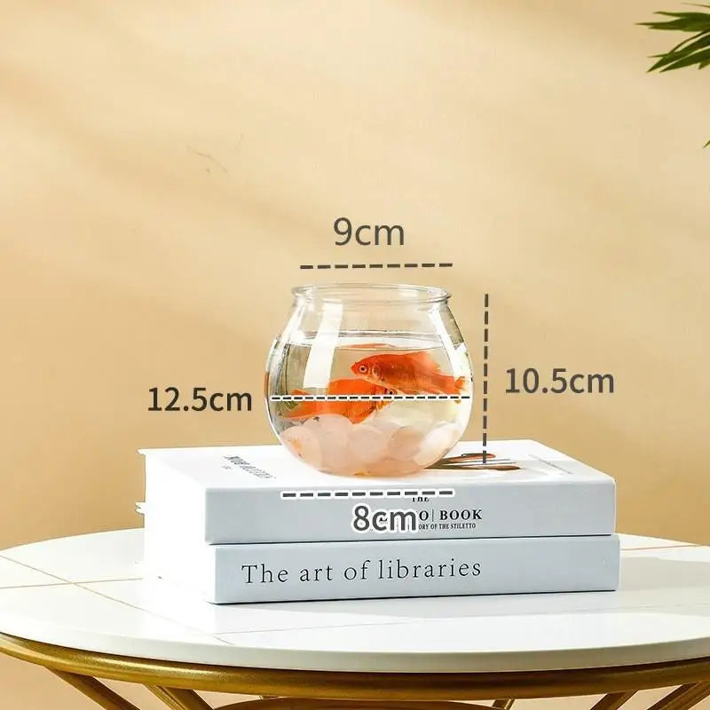 Pet Plastic Lightweight Desk Aquarium Bowl Home Decor Transparent Qme A1
