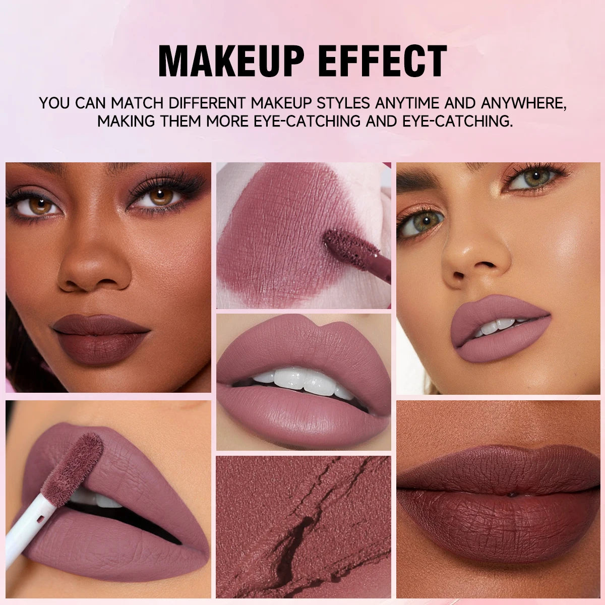 Multiple Colors Matte Velvet Lip Gloss Waterproof Long-lasting Qme