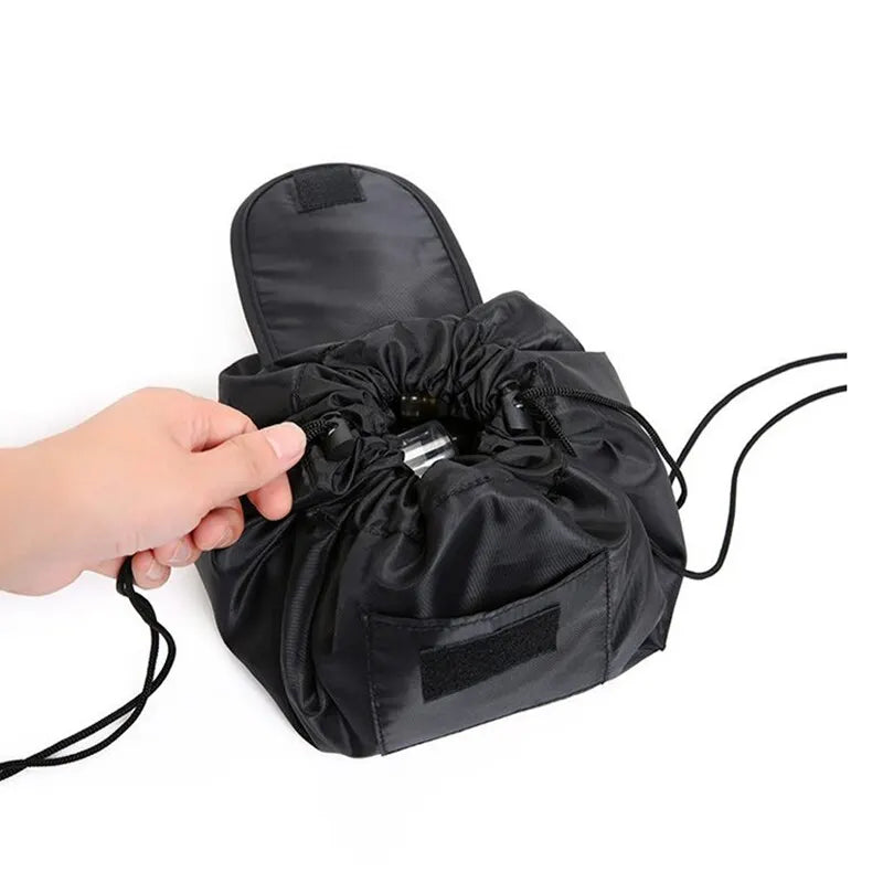 50X62CM Drawstring Elastic Makeup Storage Bag Women Portable Travel Black Large Capacity Portables Handbag Storage-Bags Trendy Qme