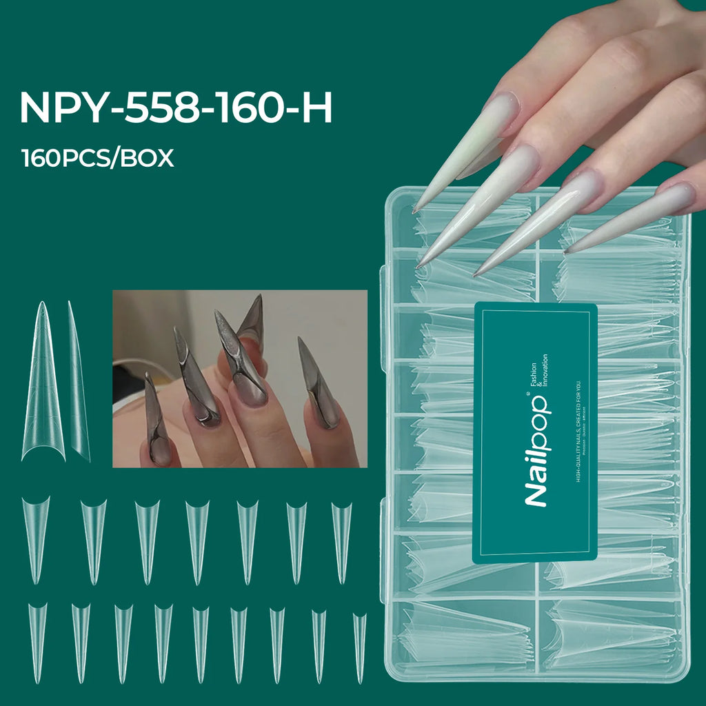 Nailpop Guidelines Matte Half Tips PMMA Nail Extensions Professional Qme