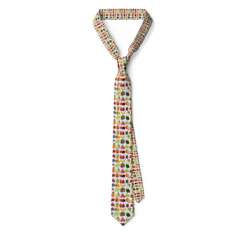 Funny Cartoon Fruit Printed Tie Men's Suit Personality Business Qme