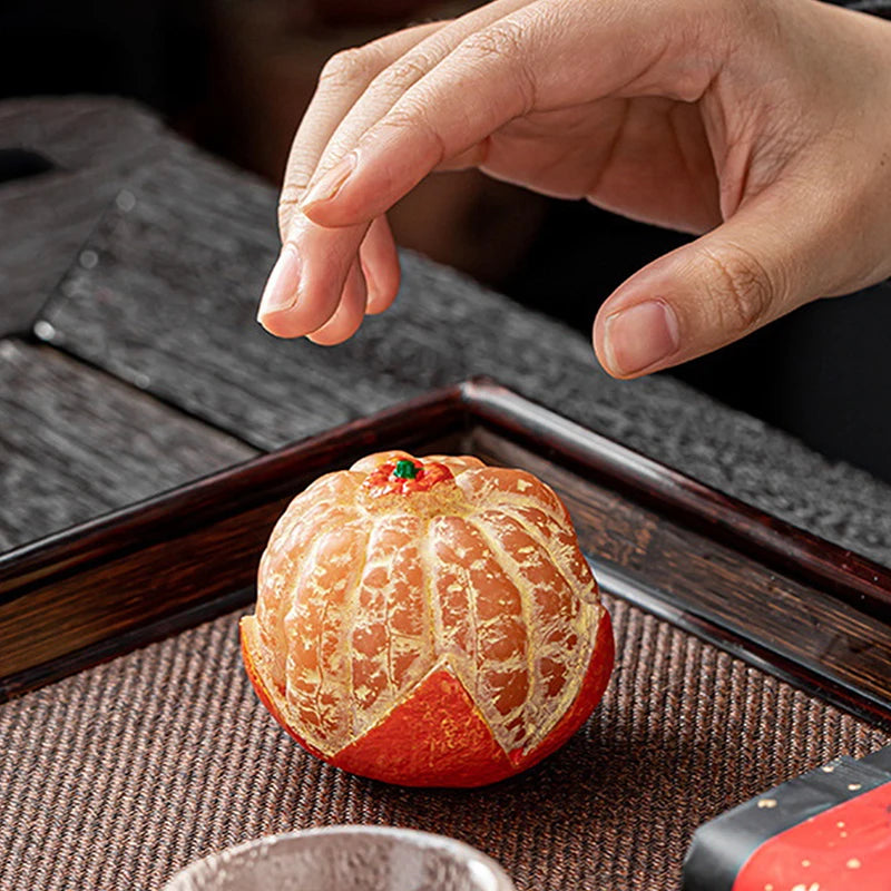 Shape Tangerine Made Resin Perfect As Beautiful Tea Lovers Qme