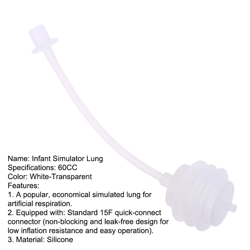 Test Lung Infant Simulated Breathing Machine Respiratory Anesthesia Qme Default Title