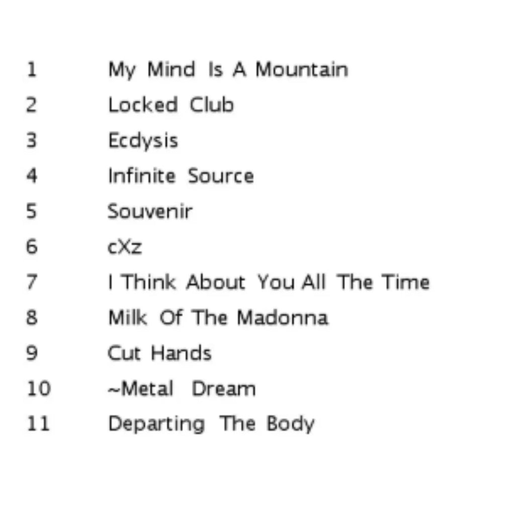 Alternative Rock Music CD, Green Background White Visual Art Themed Cover, Avant-Garde Emotional Track Collection Qme