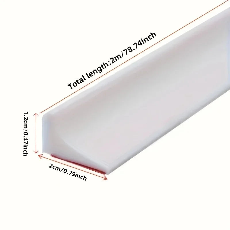 1pc Self-Adhesive Bathroom Waterproof Strip - Leak-Proof, Shower & Toilet Countertop Sealant, Floor Insulation Barrier Qme