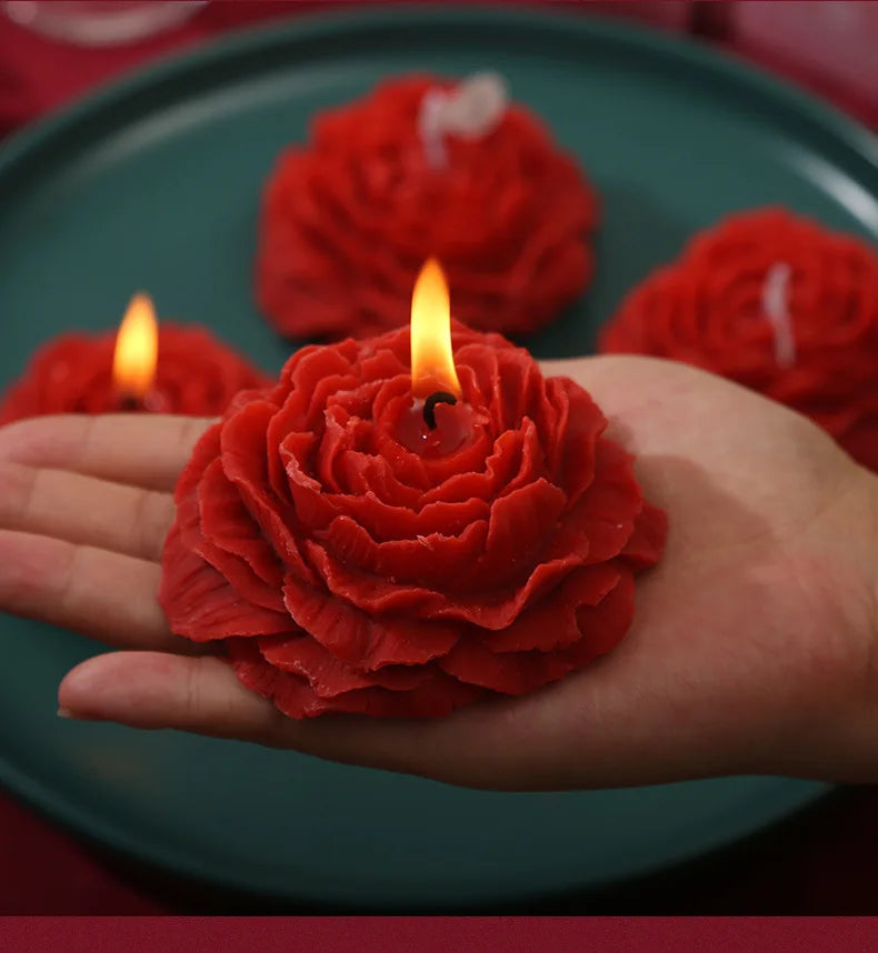 Peony Fragrance Aroma Candle Romantic Wedding Valentine Beautiful Qme