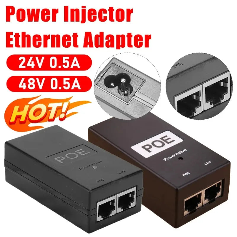 POE Power Supply 24V/48V 0.5A/1A Module 65W/90W High Power for Network Cameras Security Systems Qme
