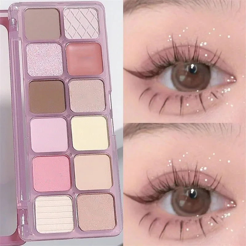 Diamond Sequins Eyeshadow Palette Peach Kumquat Eye Shadow Glitter Pearl Shimmer Shining Kids Makeup Eyeshadow Palette Cosmetics Qme 04