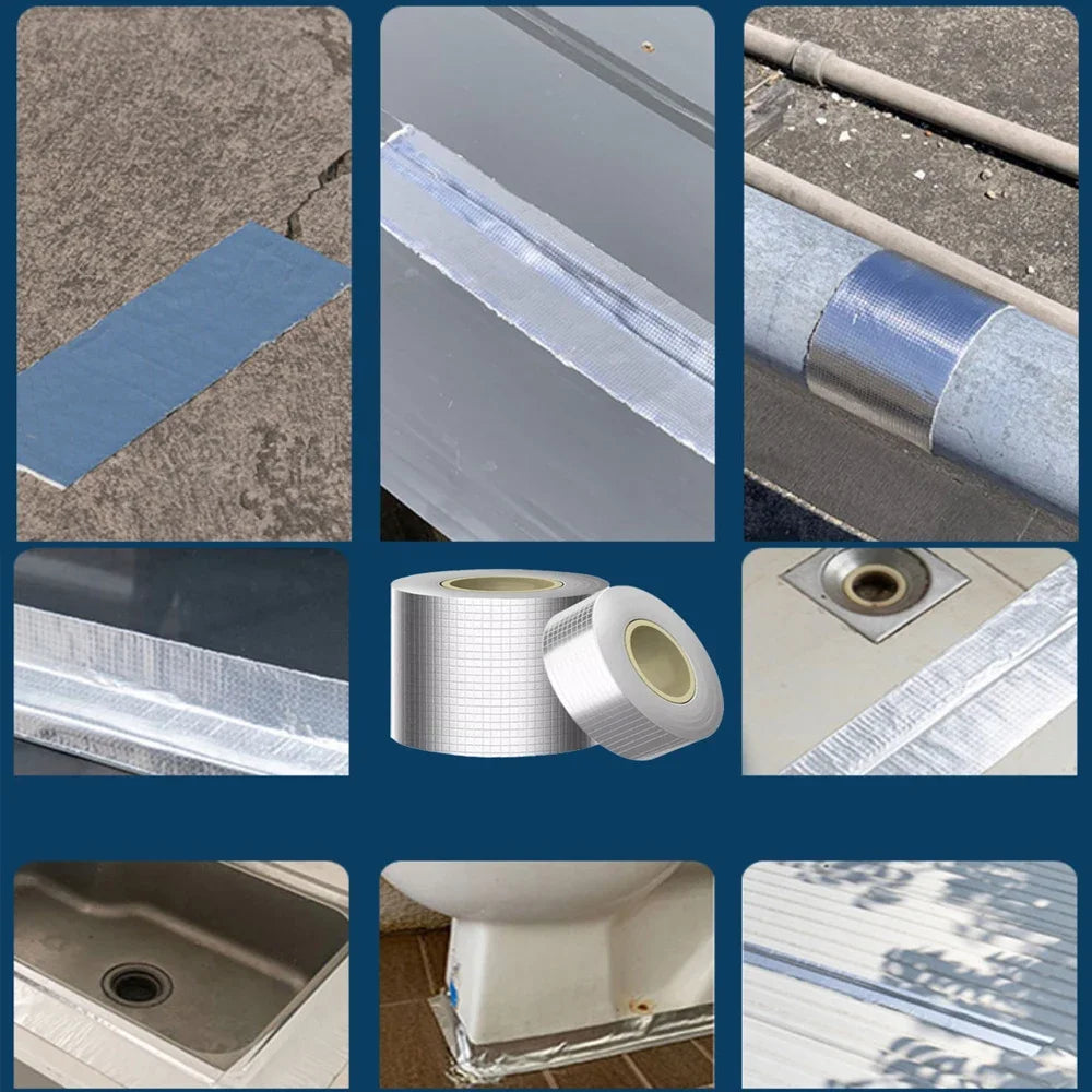 20cm Leak Repair Butyl Tape Waterproof Sealing Tape for Roof Flashing, Patching and Gutter, Boat, Duct, RV, Awning Qme