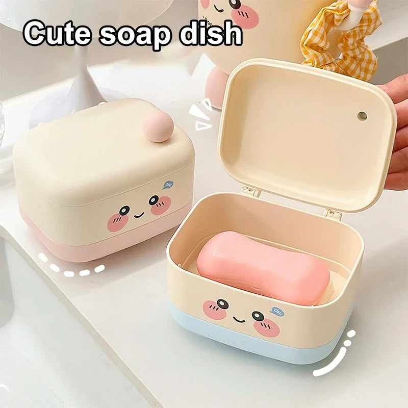 Soap Box With Lid, Drain, Travel Sealed Box, Home Student Dormitory, Large Portable Soap Rack With Lid Qme