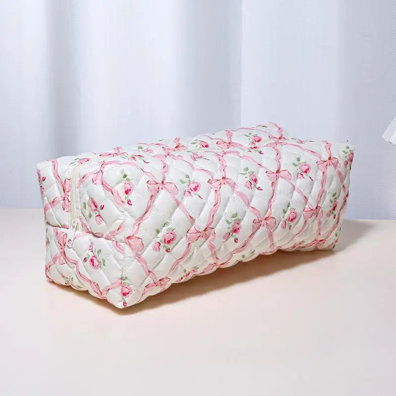 Padded Cosmetic Bag With Large Capacity Hair Dryer Storage Pouch Portable Hair Styling Tools Separate Compartments With Zipper Qme