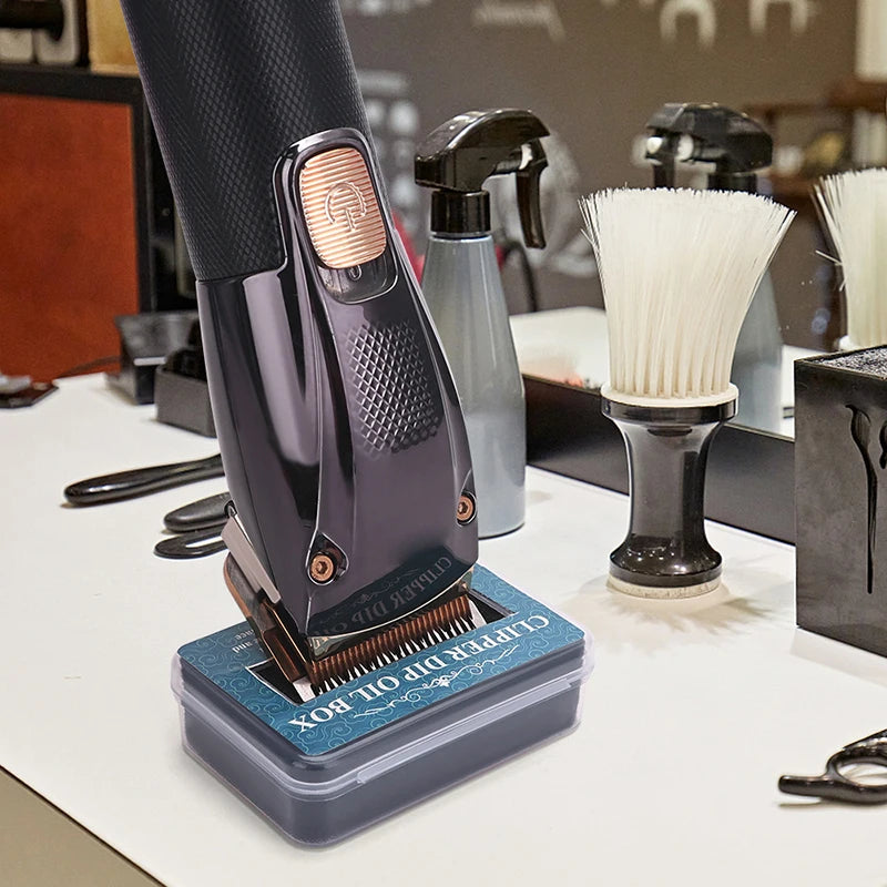 Lubricating Clipper Oil Box Barbershop Storage Hair Blade Rust Qme