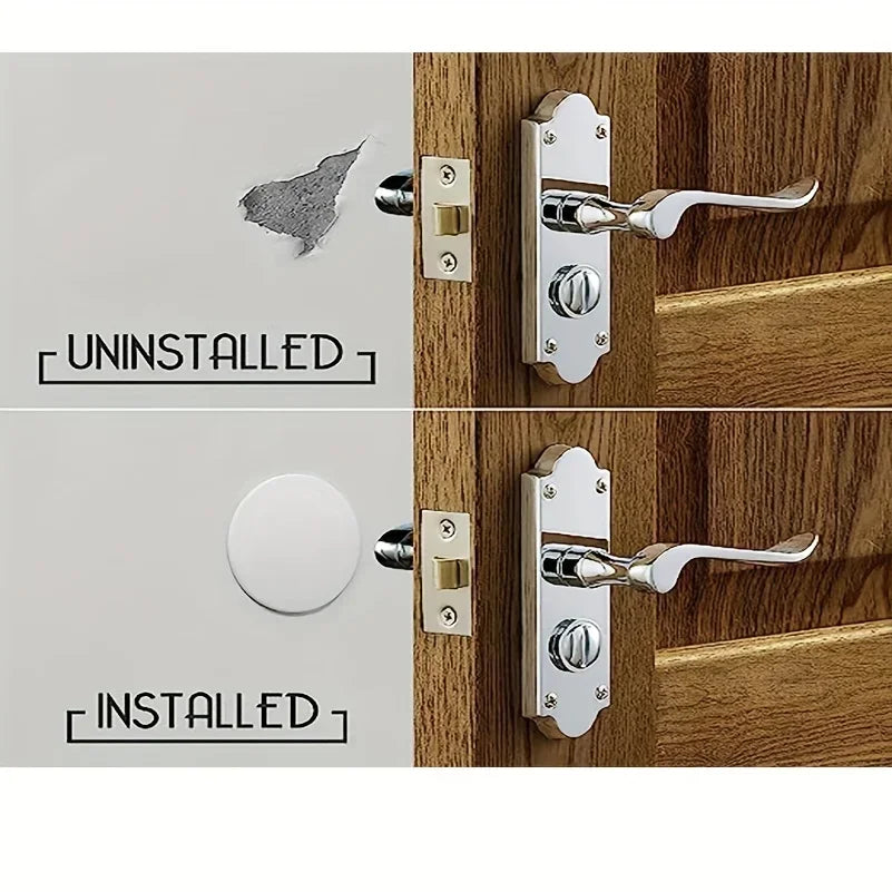 Door Stops for Wall with Strong Back Adhesive - Quiet And Shock Absorbent Soft Plastic Wall Protectors from Door Knobs Qme