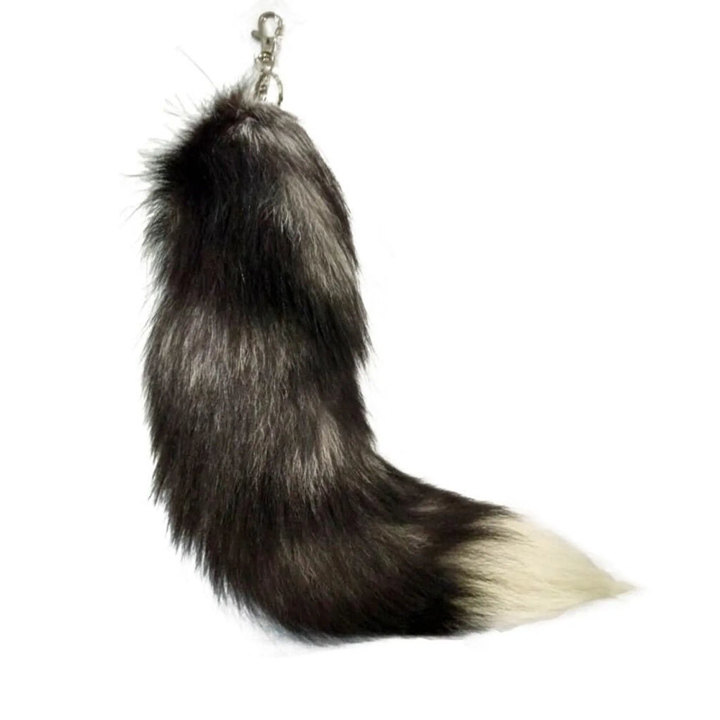 Lovely Plush-Fox Tail Bag Pendant Furry Racoon Tail Keyring Keychain Cute Pompoms Keyring Bag Decor Accessory Holiday Party Gift Qme
