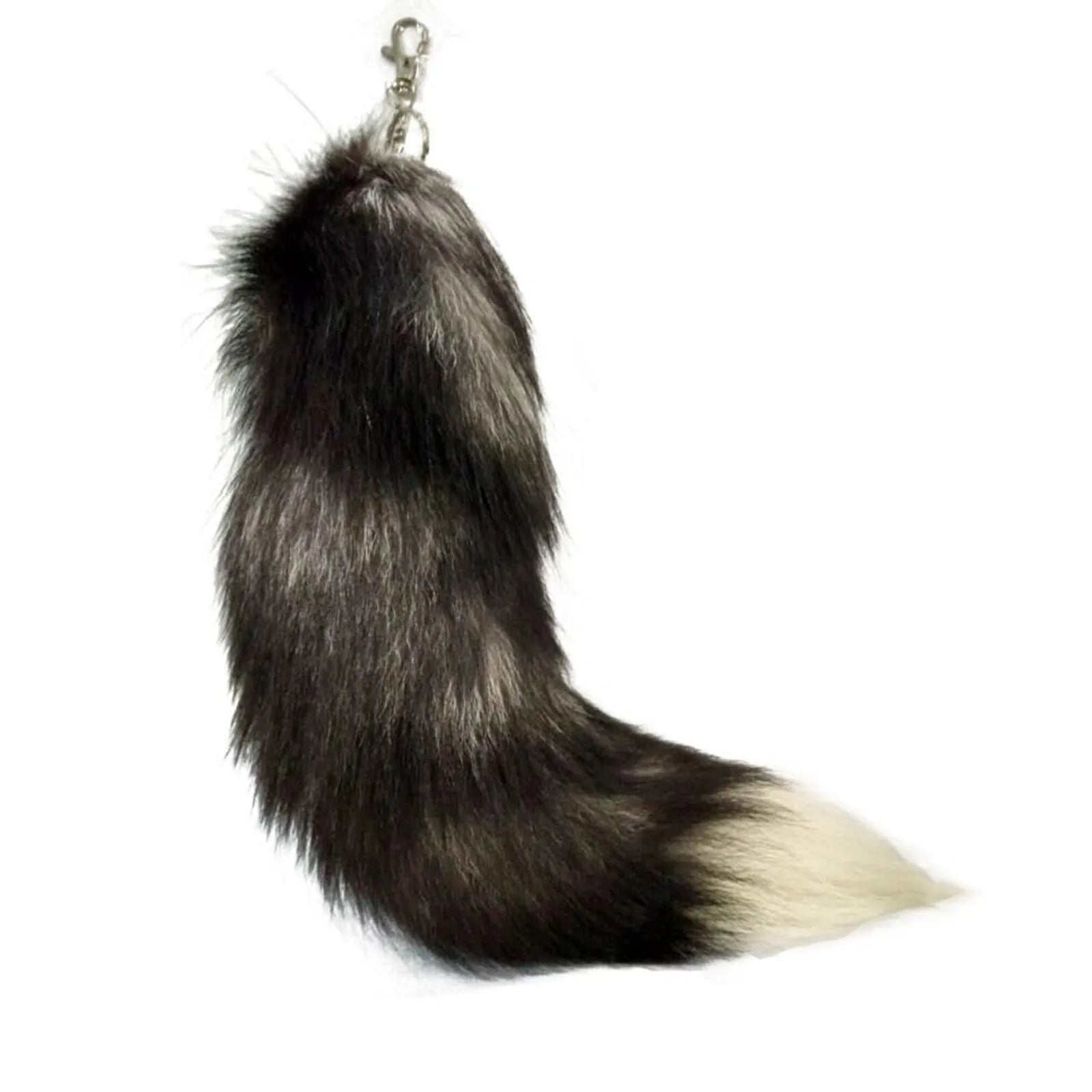 Lovely Plush-Fox Tail Bag Pendant Furry Racoon Tail Keyring Keychain Cute Pompoms Keyring Bag Decor Accessory Holiday Party Gift Qme