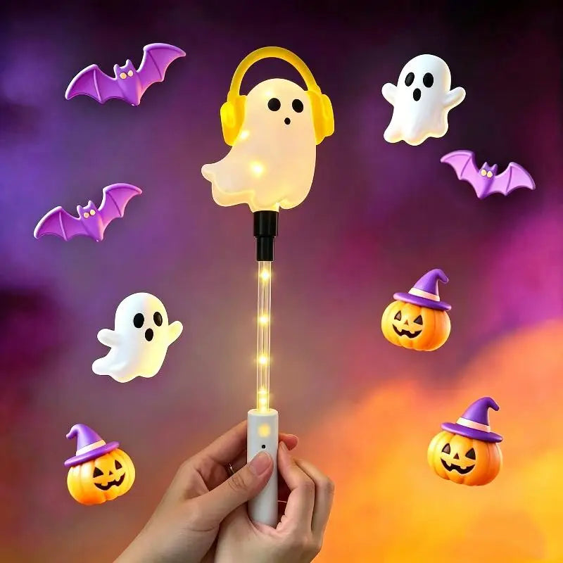 Halloween LED Glow Wands With Cartoon Designs Flashing Lights For Kids Trick Or Treat Halloween Party Favors Qme A6