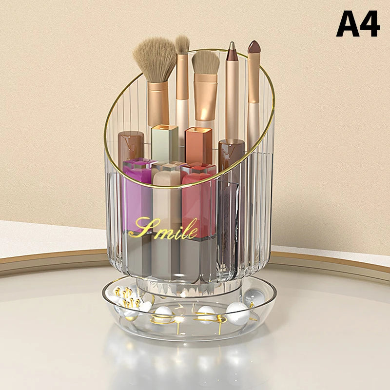 Lipstick Eyebrow Pencil Holder Eye Shadow Storage Box 360 Rotating Qme A4