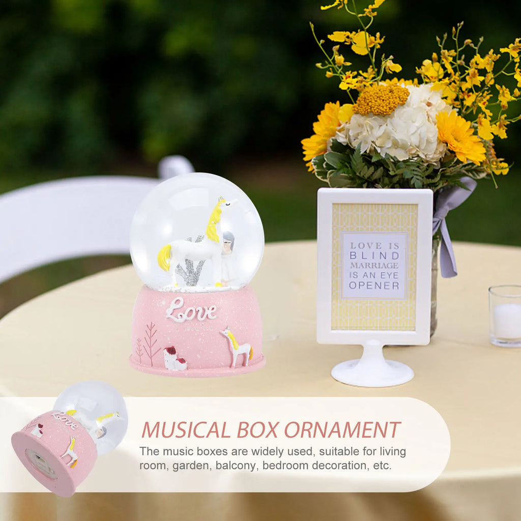 Unicorn Music Box Delicate Musical Box Adornment for Desk Office Decor Home Centerpiece Wedding Birthday Festival Gift Stylish Qme