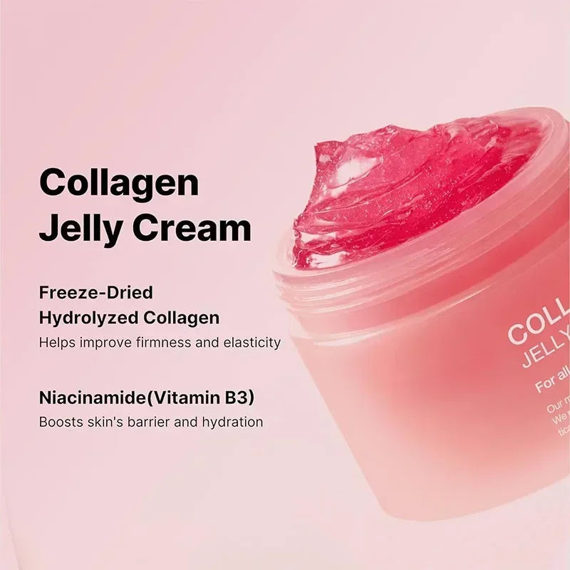 Sakura Mask,Collagen Jelly Cream Niacinamide And Hydrolyzed Collagen Strengthen Skin Barrier Lasting Moisturizing Skin Face Care Qme