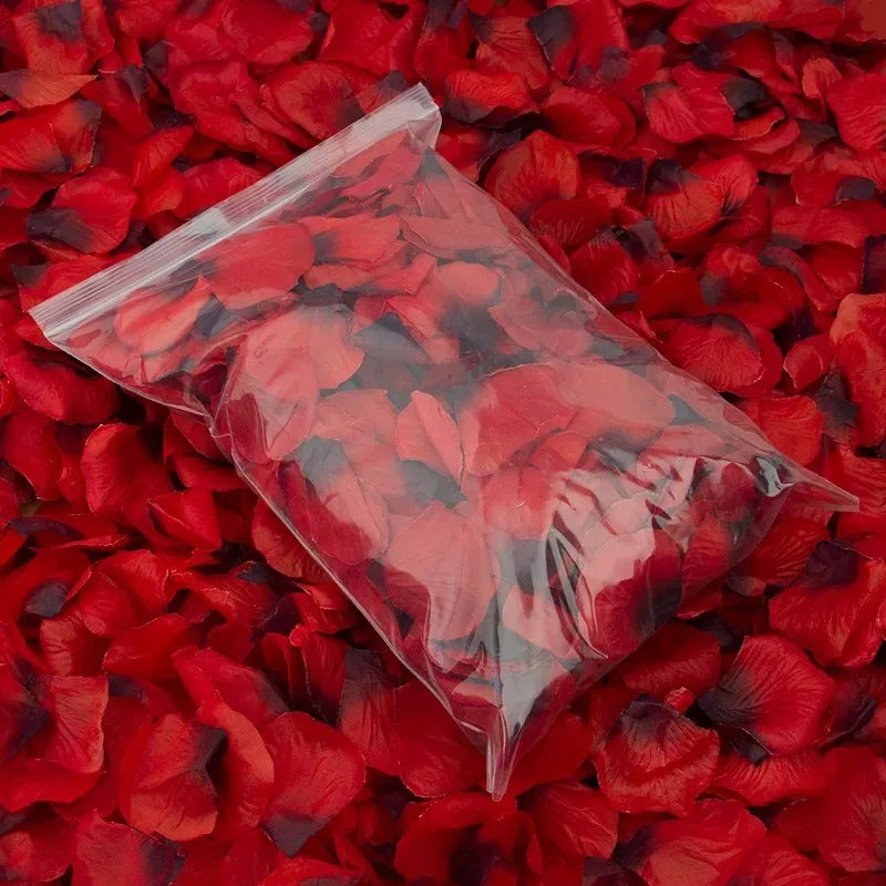 100/500/1000PCS Colorful Love Romantic Warm Silk Rose Artificial Petals Wedding Party Flower Favors Decoration Roses Supplies Qme Brown 500PCS
