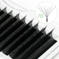 NATUHANA W Shape Eyelashes Extensions 3D 4D 5D 6D Shaped Brown Black Qme 7D W Black C 0.07mm|11mm