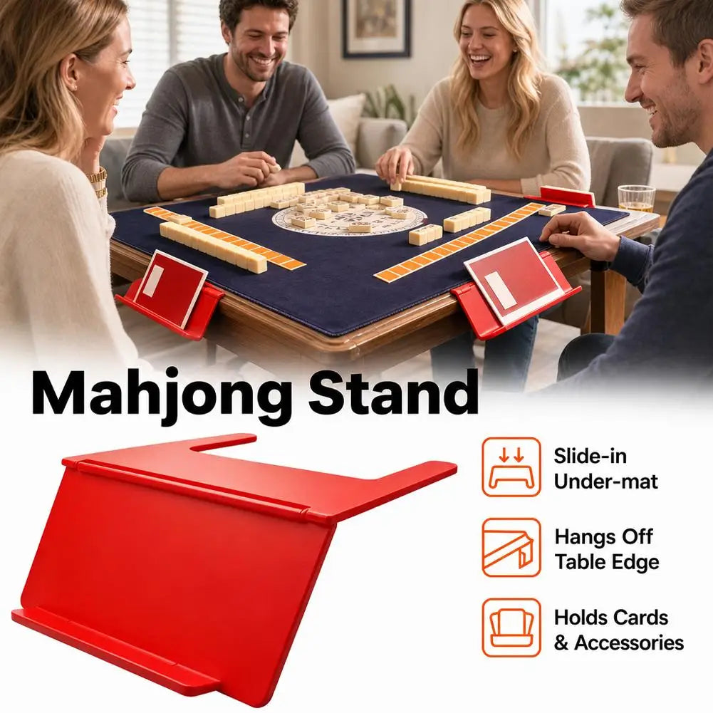 Mahjong Card Holder Table Space-saving Board Games Under Mat Slide Qme