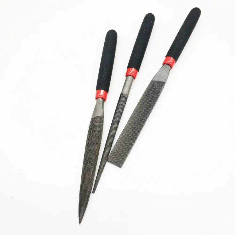 Set Hand Tool Small Steel Files Craft Carpentry Tools Needle Flat File Flat File 118mm Length Needle Filing Metal Qme