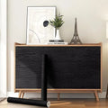 40cm Black Wood Peel & Stick Self-Adhesive Film, Real Wood Tactile Sensation for Furniture & Easy Clean Surfaces Qme Black Wood 40cmx20m