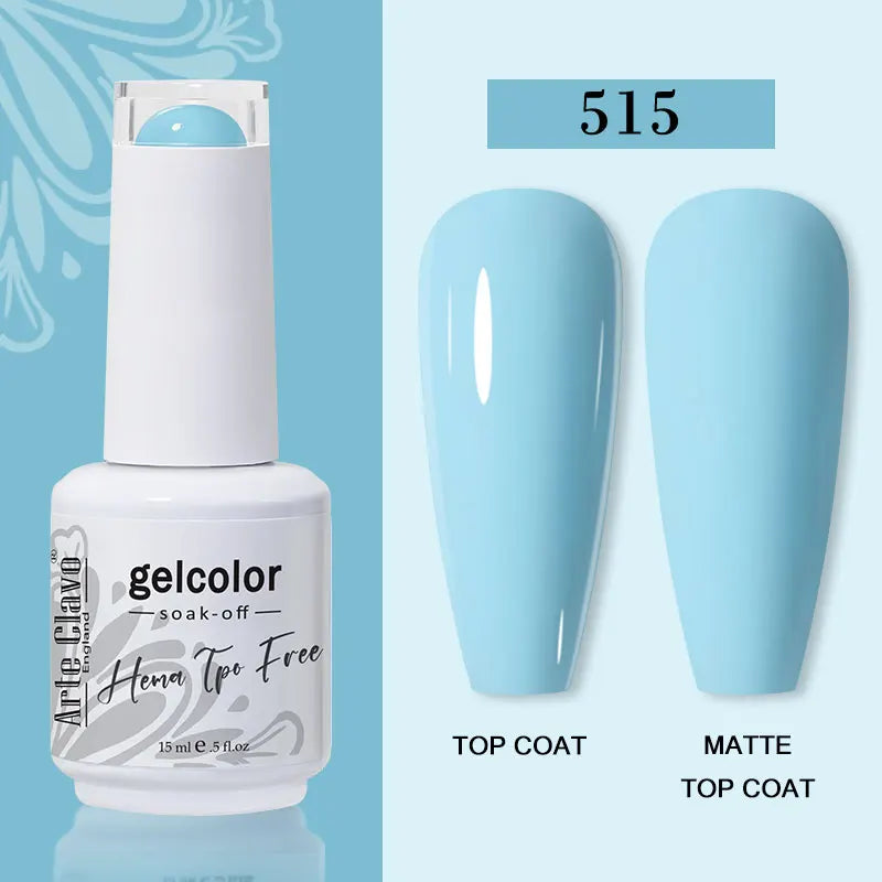 Arte Clavo Summer Nails Tip Candy Series Jelly Gel Nail Polish Blue