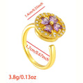 Luxury Rotating Animal Rings Women Spinner Fidgets Cute Flower Heart