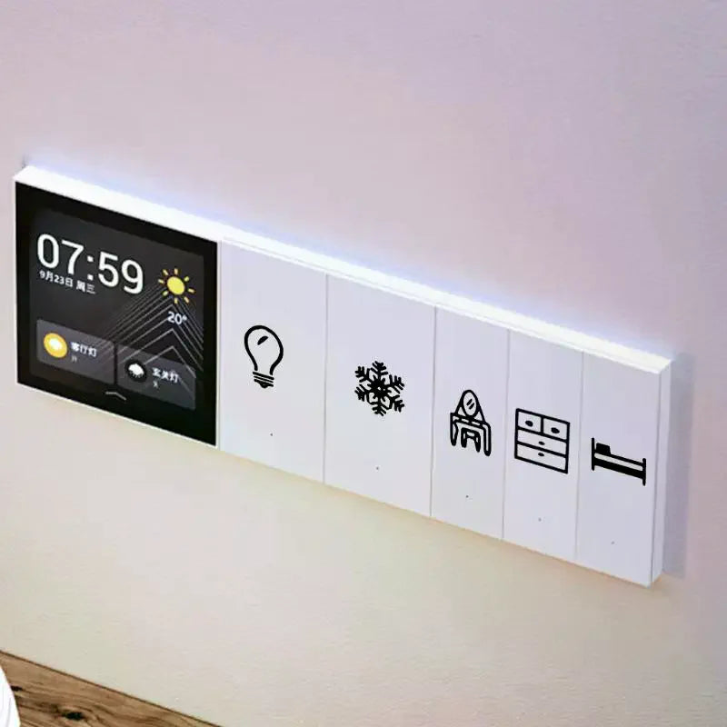 1PCS Clear Transparent Light Switchs Label Sticker Waterproof Switchs Panel Labels For Home Office Bedroom Kitchen Qme